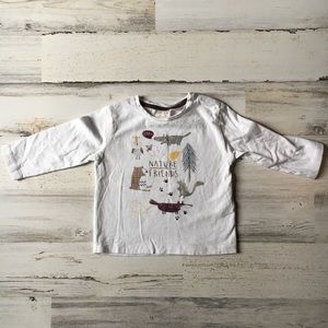 Zara Nature Friends LS Shirt 9/12 Months